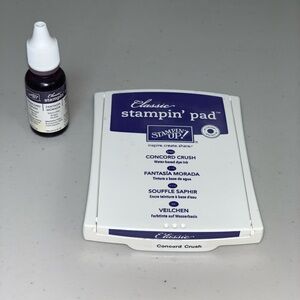 Stampin' Up Ink Pad Perfect Concord Crush Purple Set Classic Refill Ink Bottle